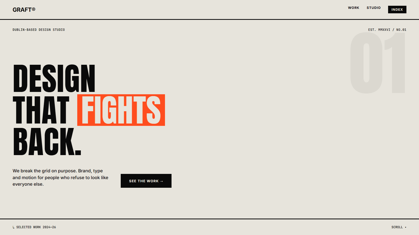 Creative Studio — A studio site that fights back.