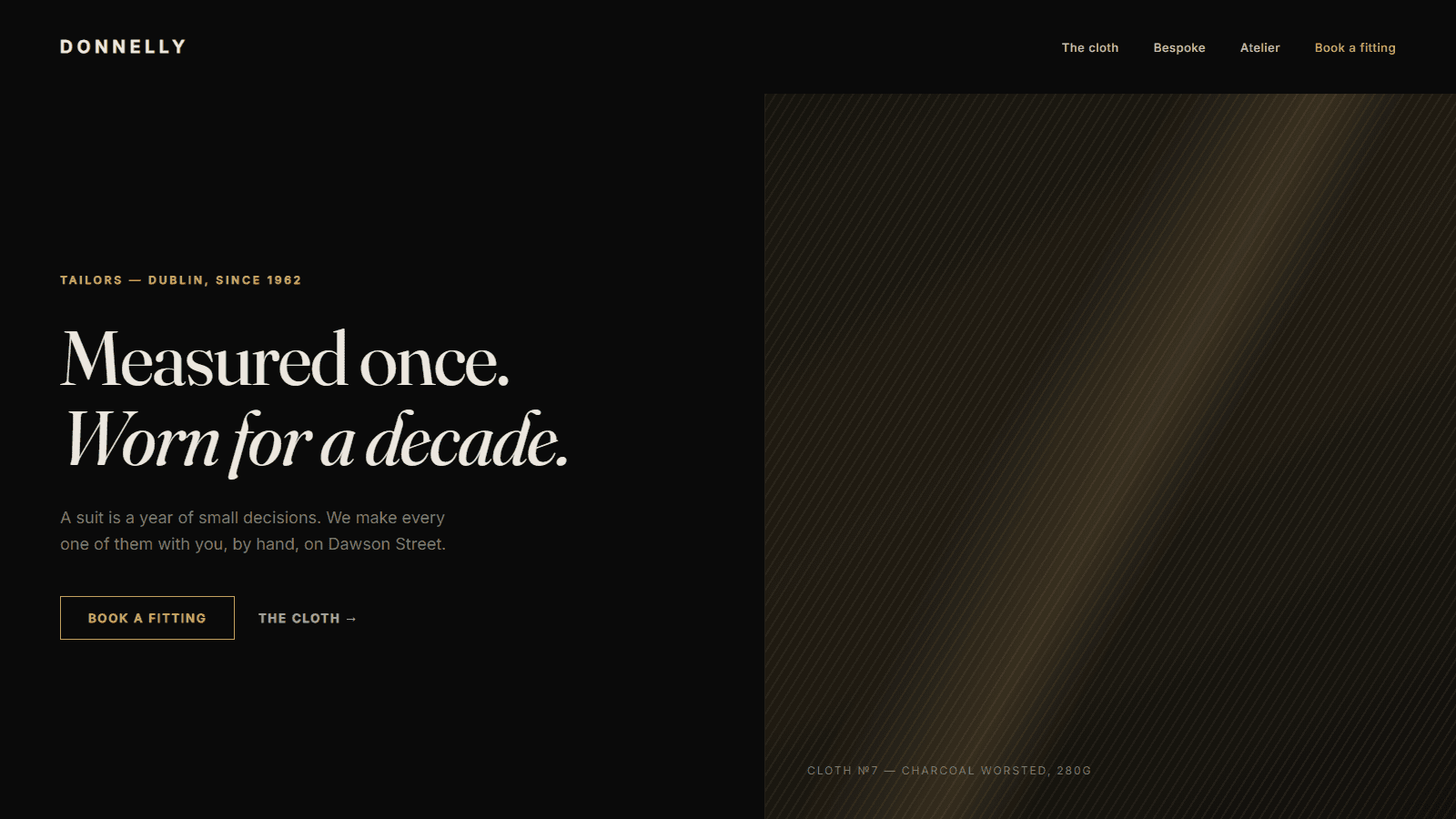 Fashion / E-commerce — Cloth, on a black screen.
