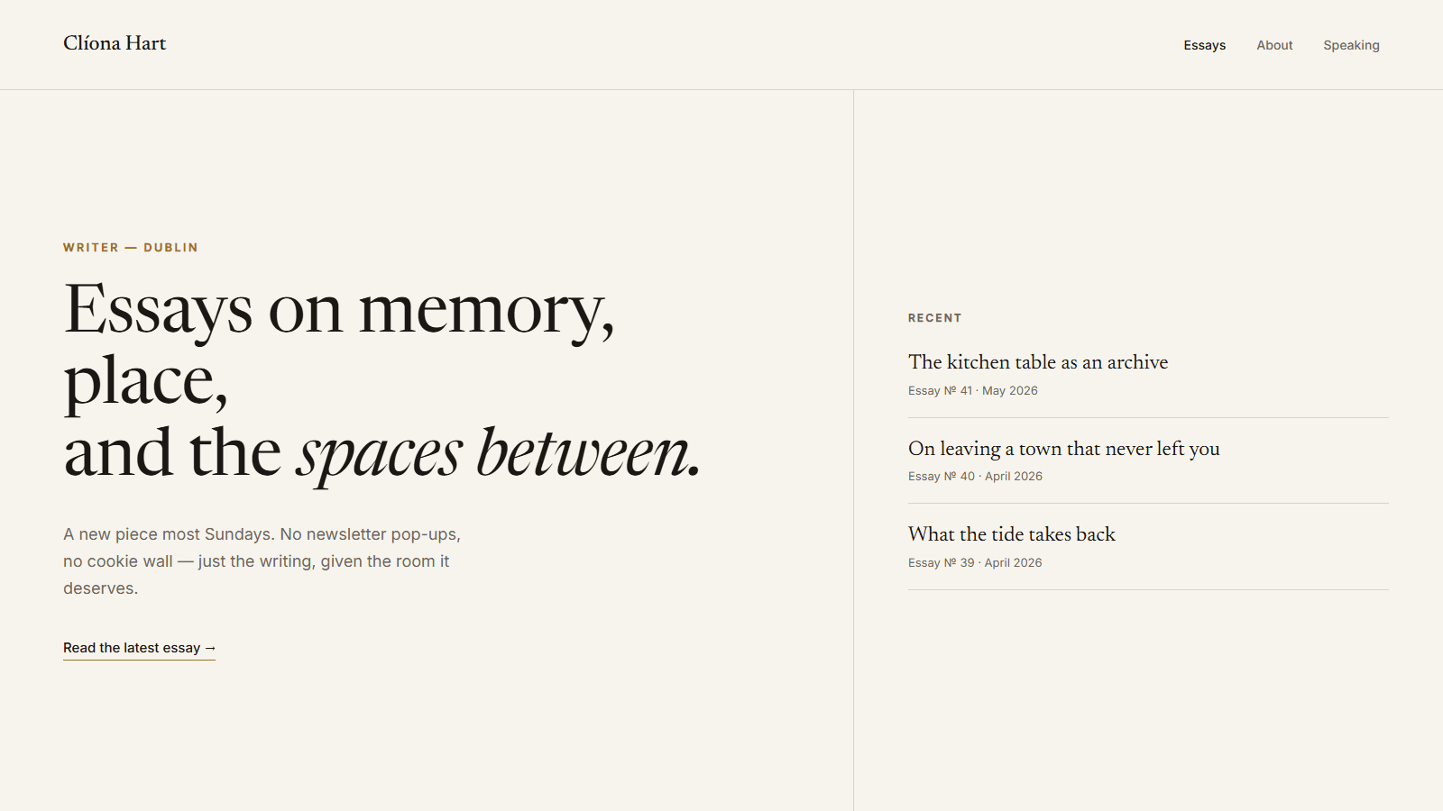 Personal Brand — One person. One page. Built right.