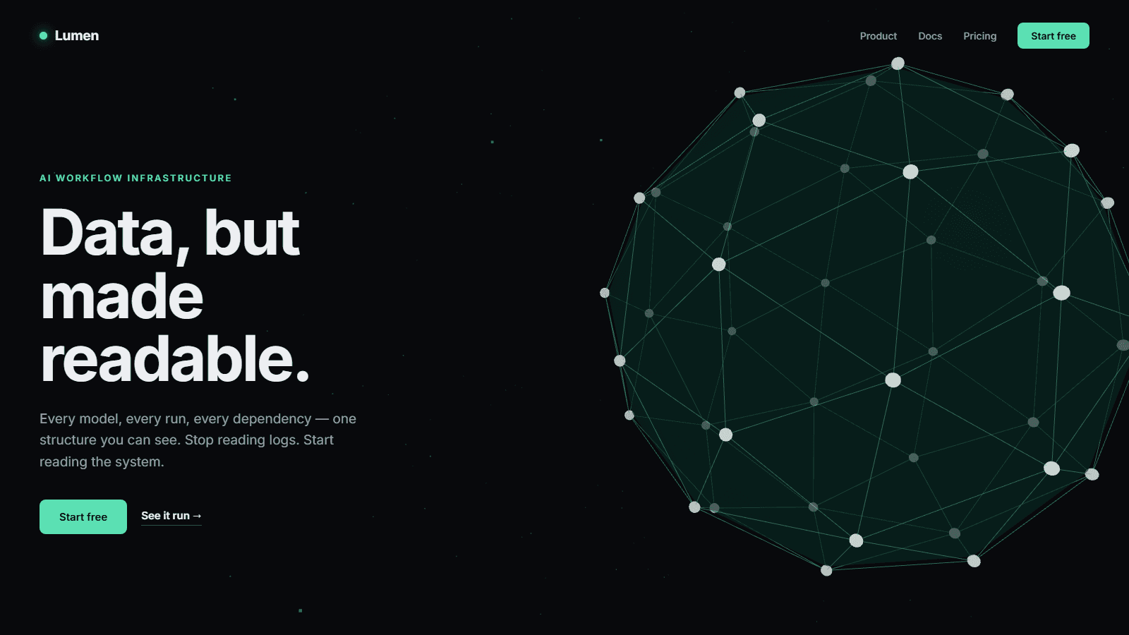 SaaS / AI — Show the model.